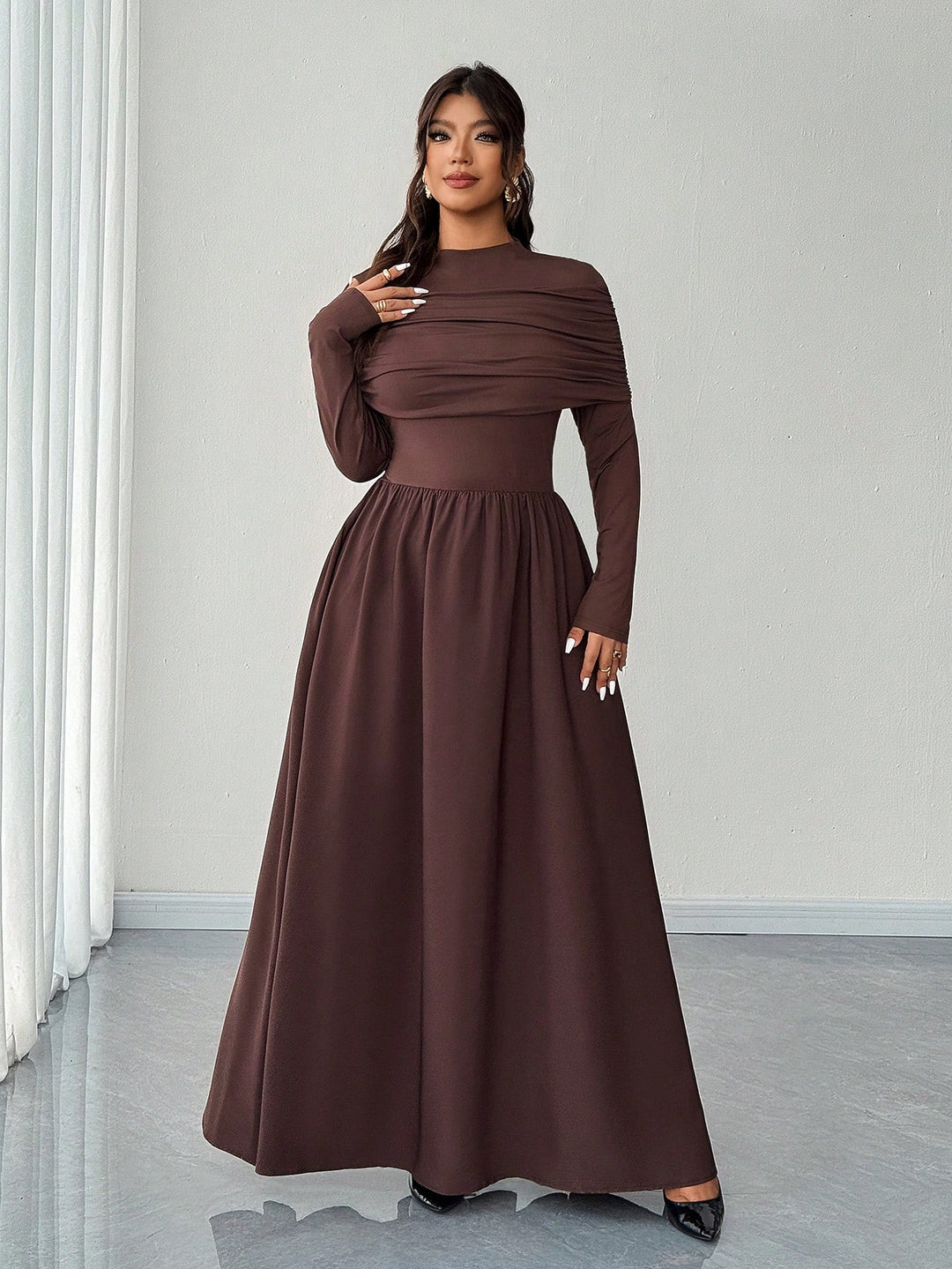 Rochie maxi SHEIN, maro