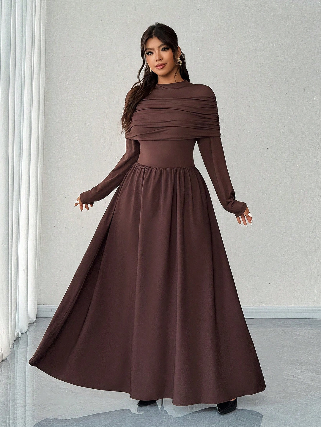 Rochie maxi SHEIN, maro