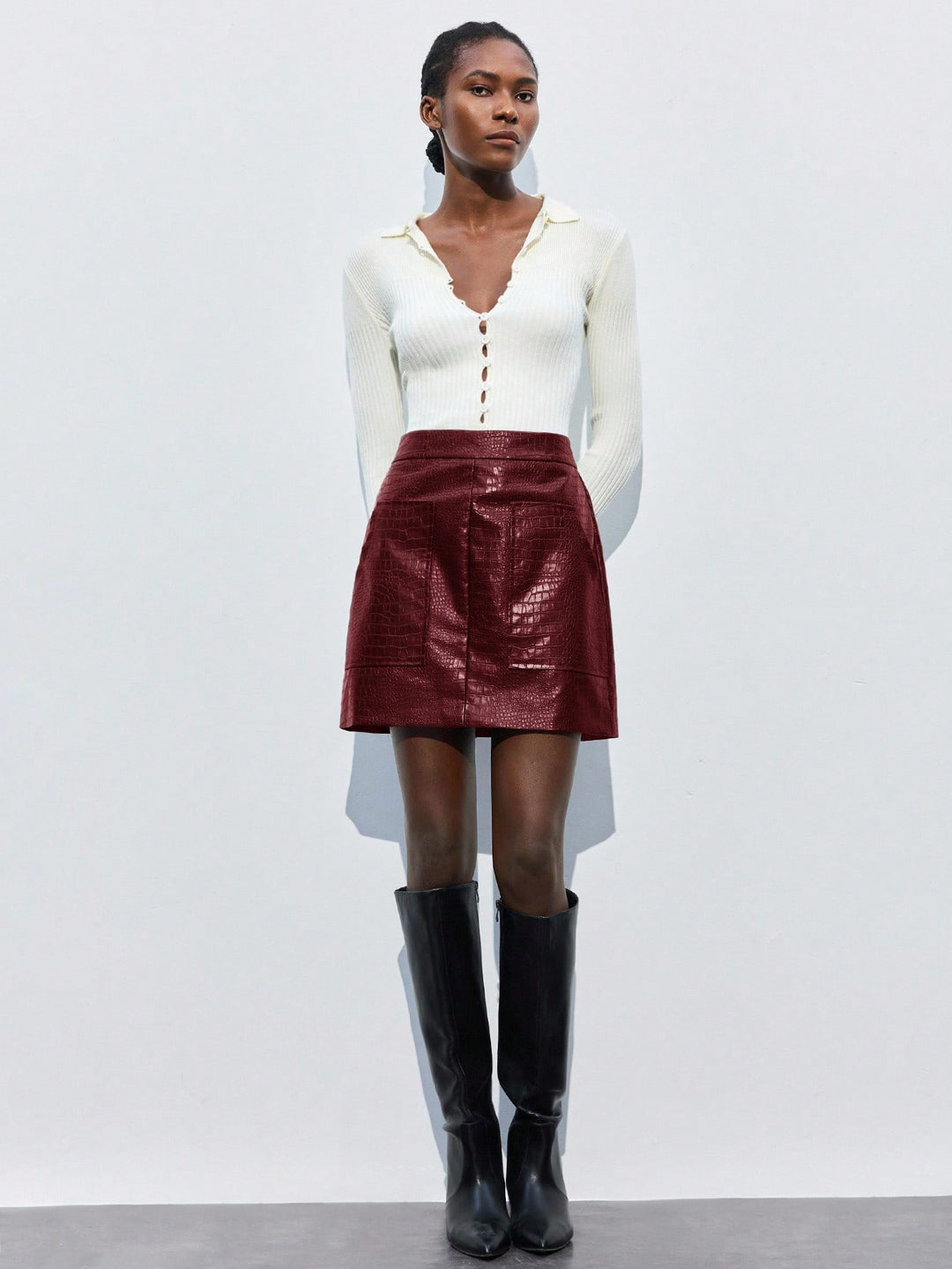 Fustă SHEIN, vișiniu