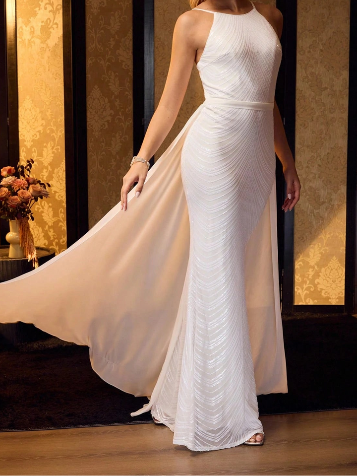 Rochie maxi SHEIN, alb