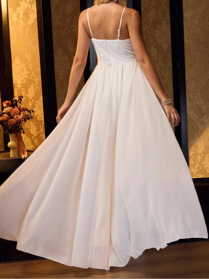 Rochie maxi SHEIN, alb