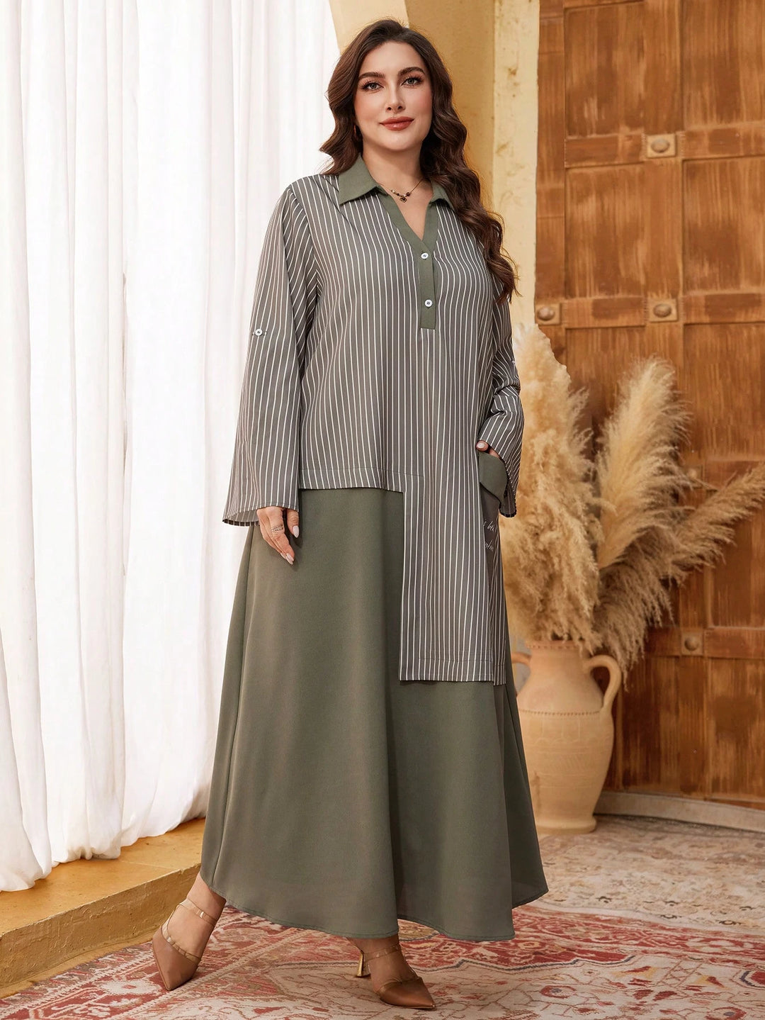 Rochie maxi SHEIN, mix culori