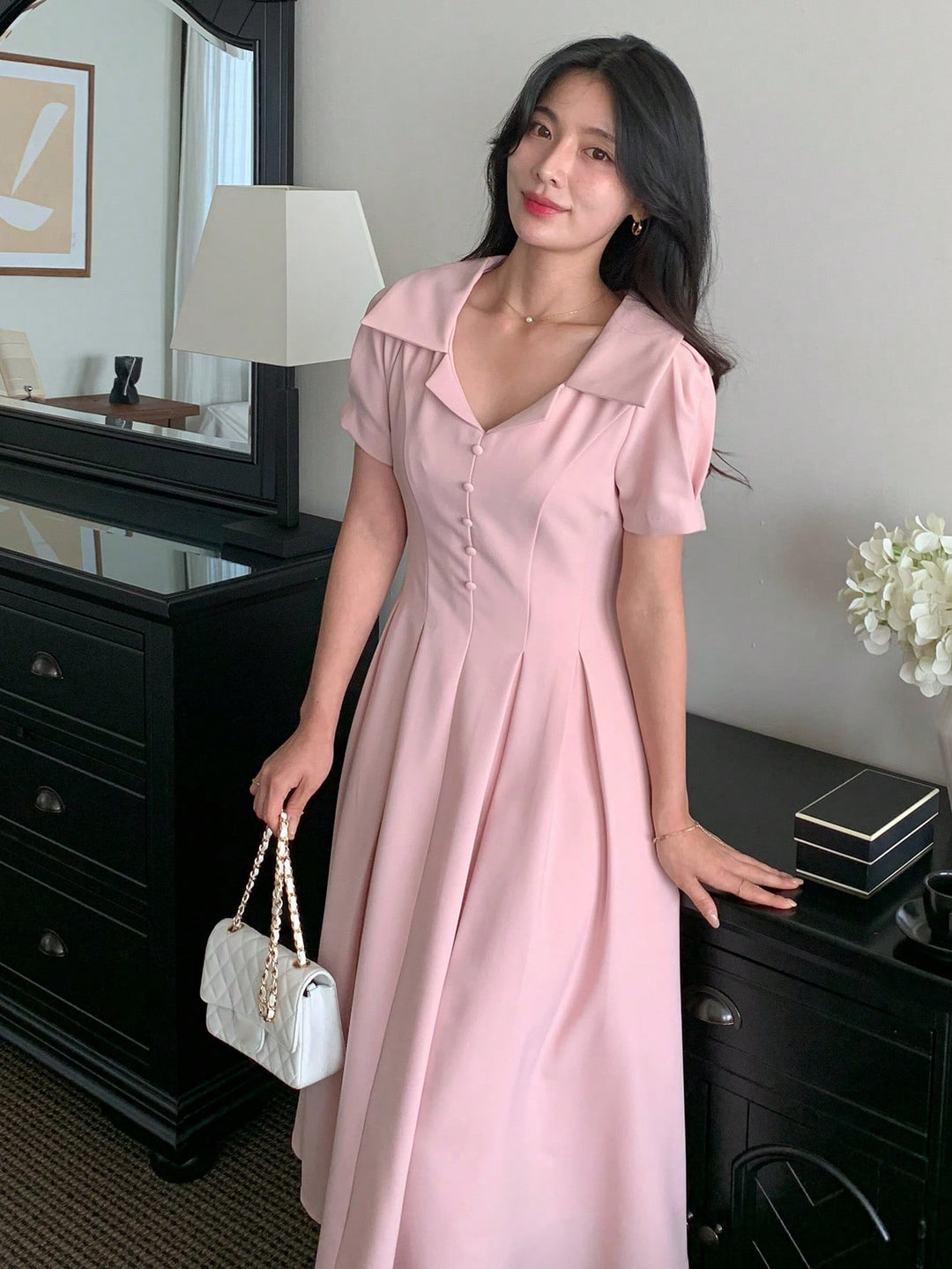 Rochie midi SHEIN, roz