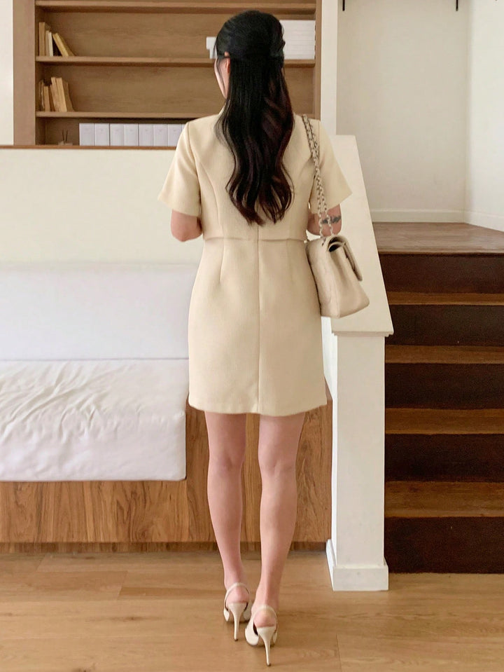 Rochie scurtă SHEIN, bej