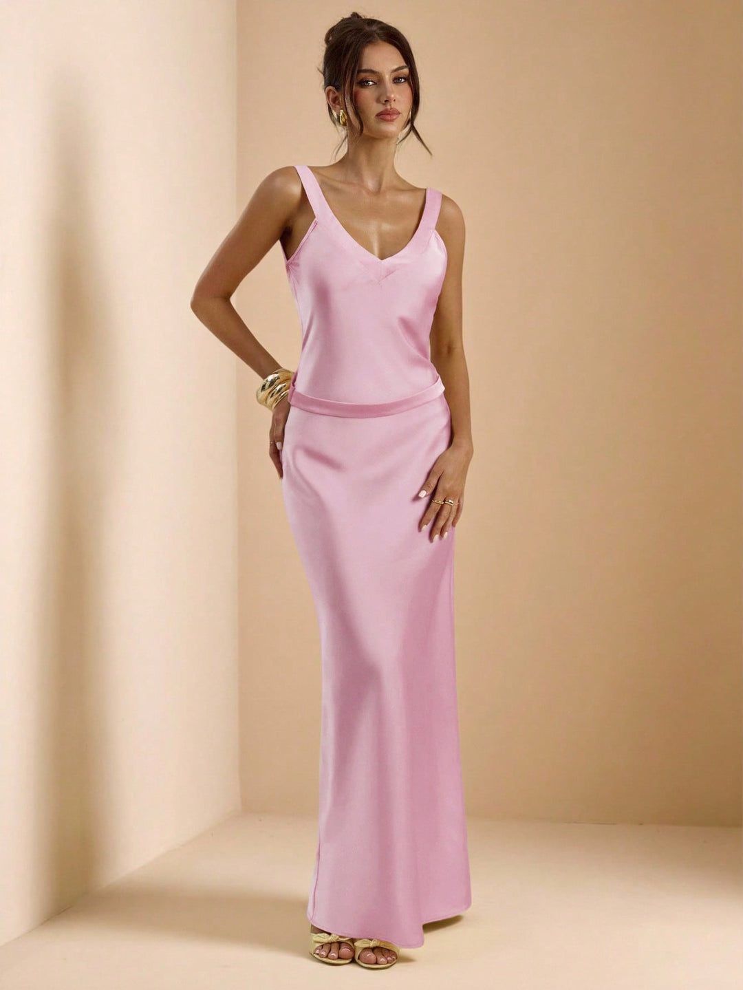 Rochie maxi SHEIN, roz