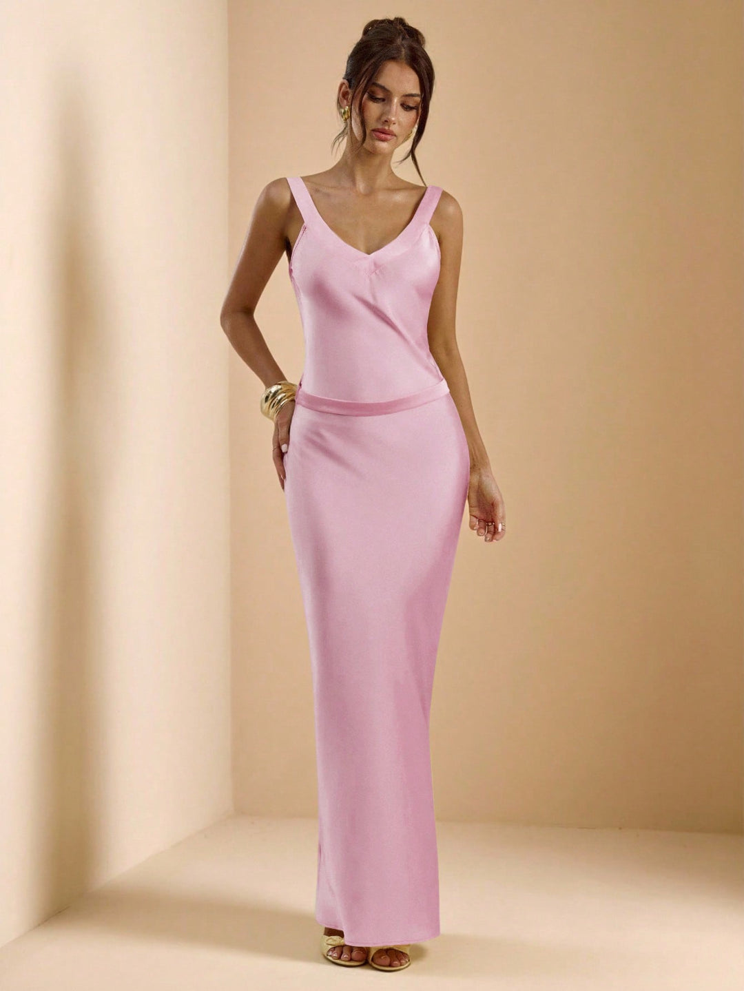 Rochie maxi SHEIN, roz
