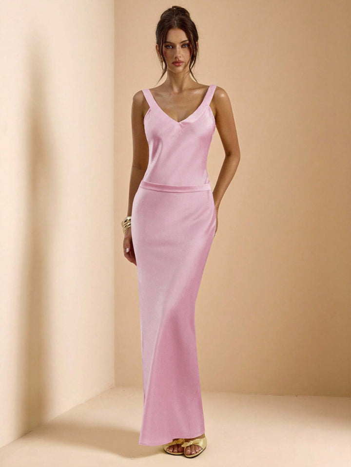 Rochie maxi SHEIN, roz