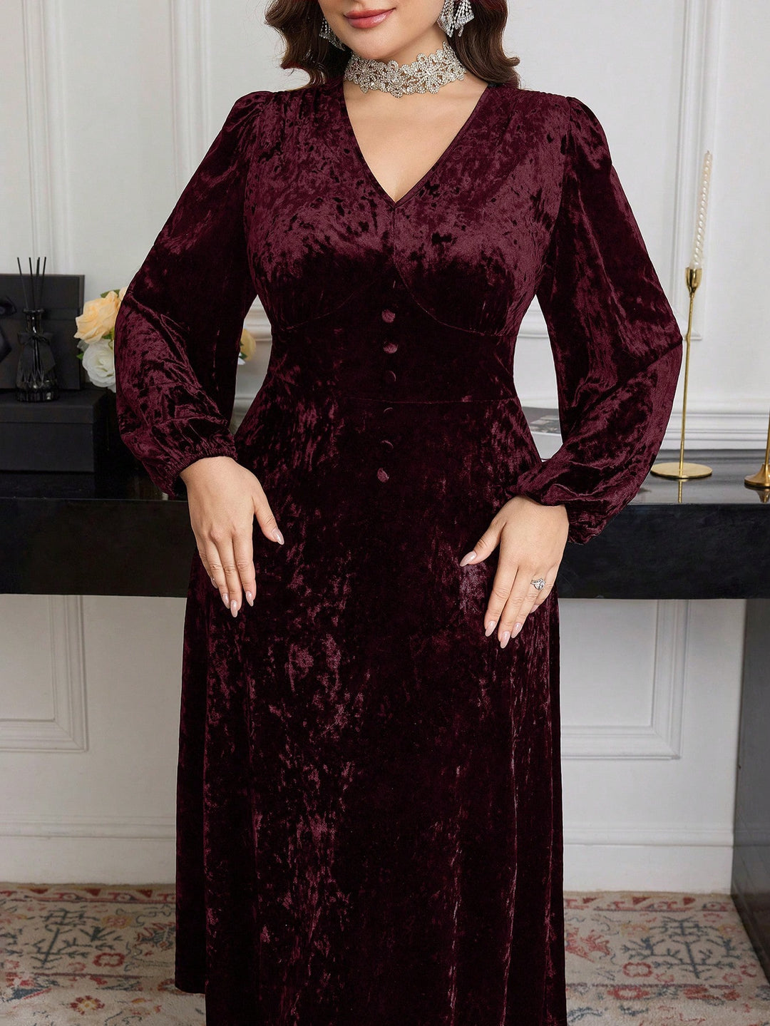 Rochie SHEIN, vișiniu