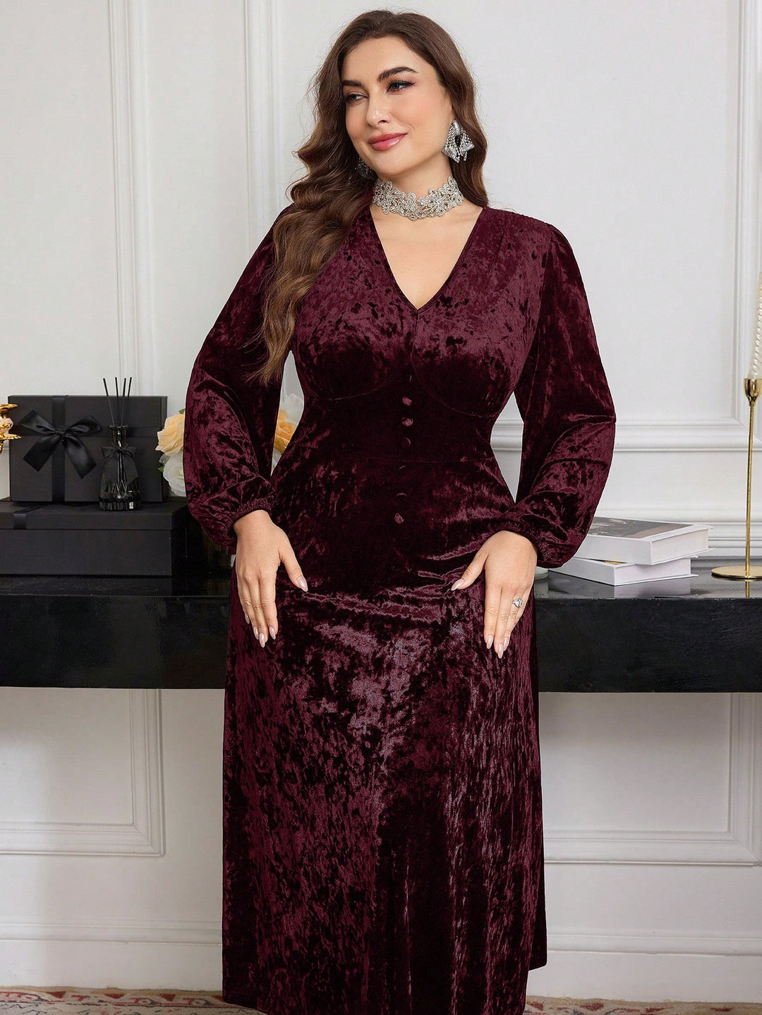 Rochie SHEIN, vișiniu