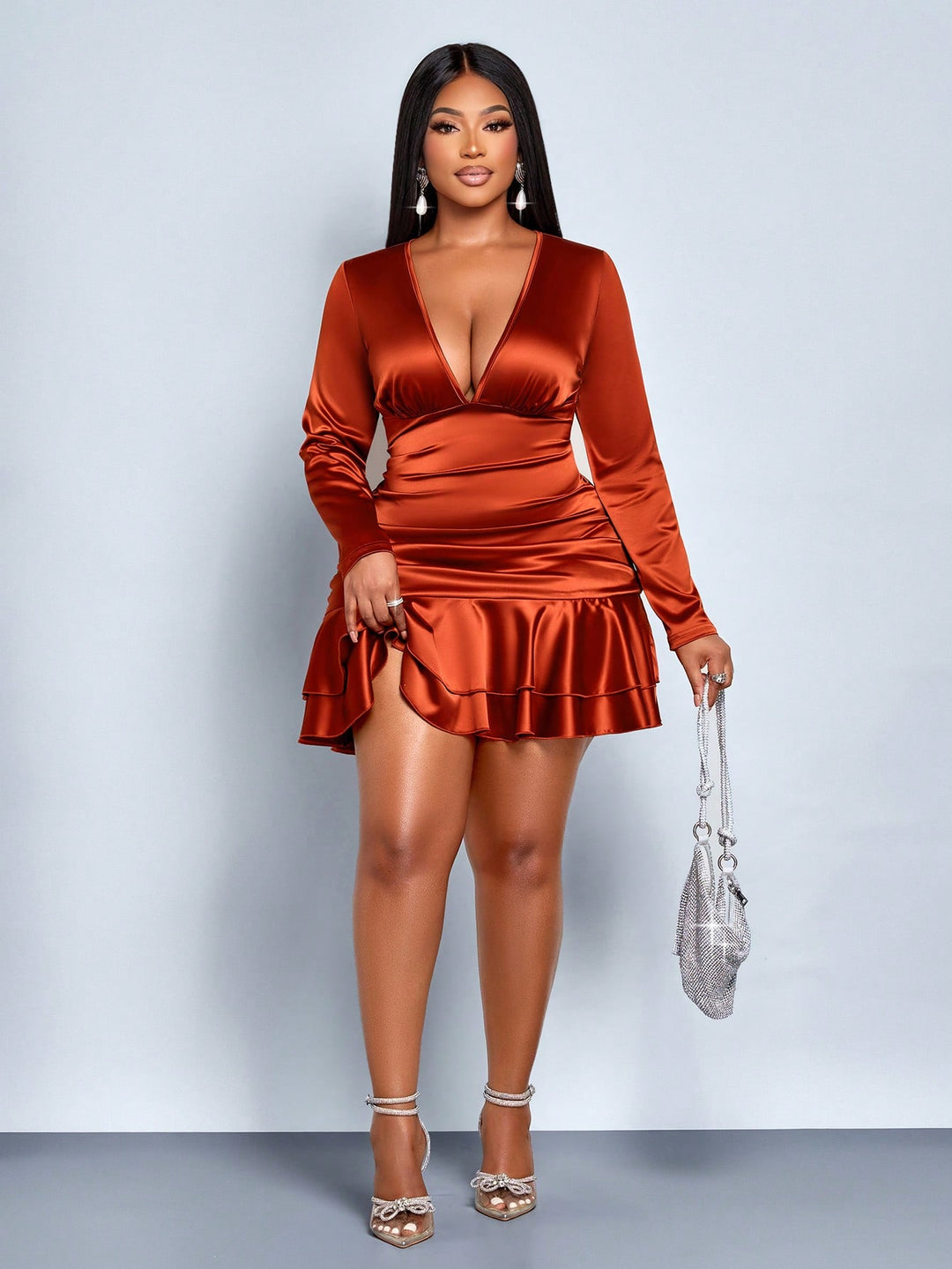 Rochie mini SHEIN, cărămiziu