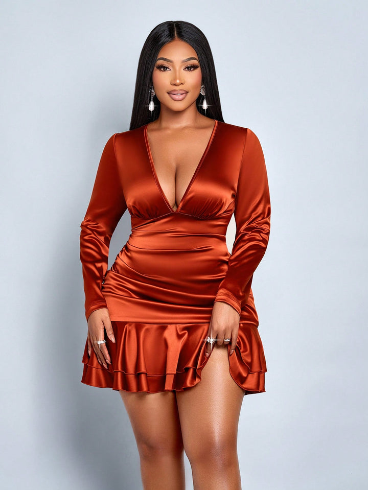 Rochie mini SHEIN, cărămiziu