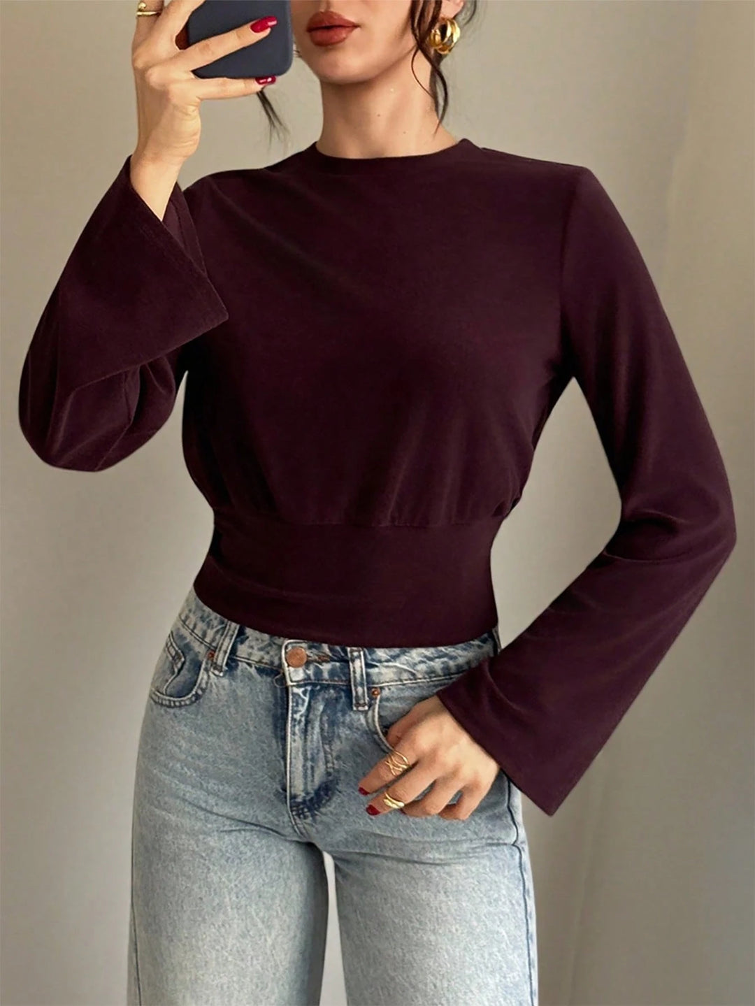 Shein blúz, lila
