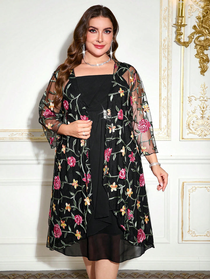 Set rochie și cardigan SHEIN, negru