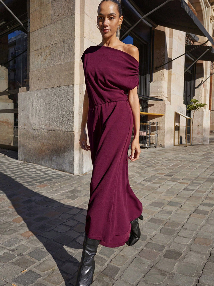 Rochie maxi SHEIN, vișiniu