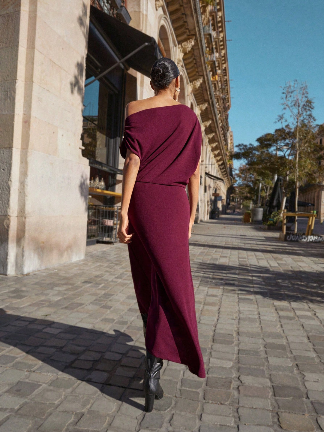 Rochie maxi SHEIN, vișiniu