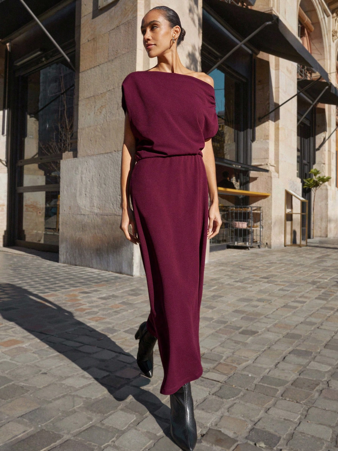 Rochie maxi SHEIN, vișiniu