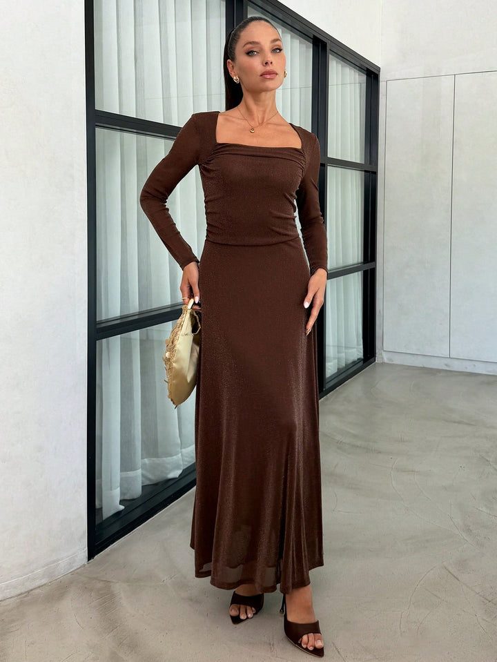 Rochie maxi SHEIN, maro