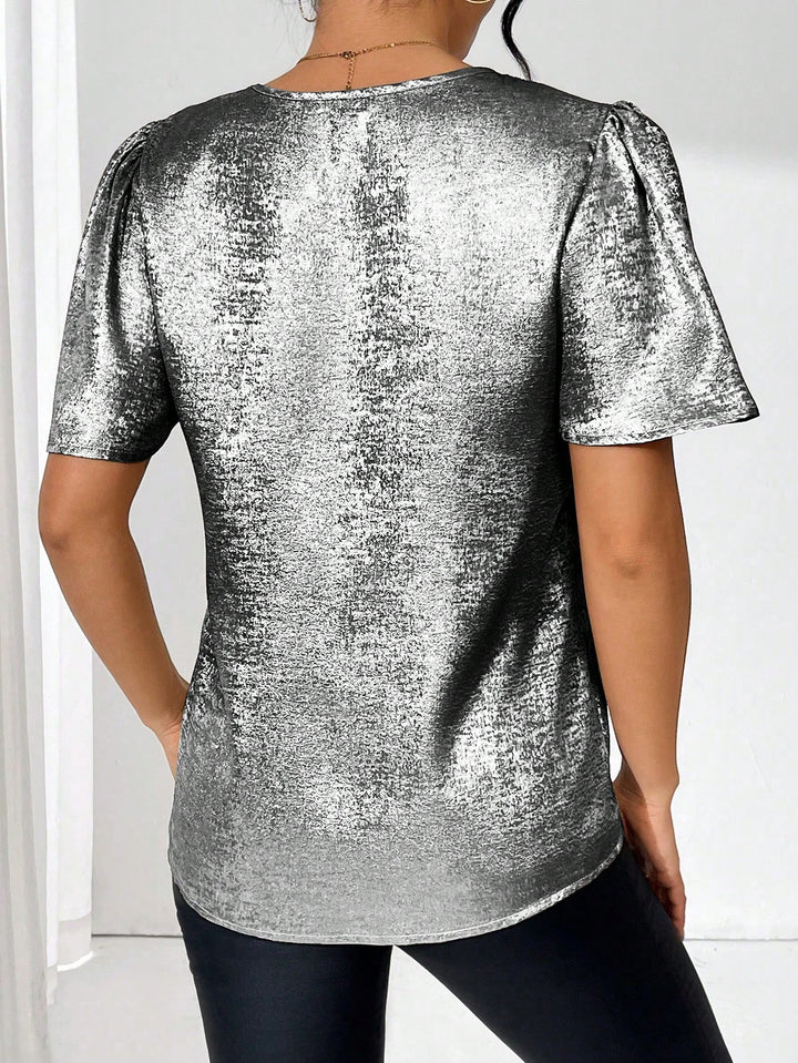 Bluza eleganta SHEIN, argintiu