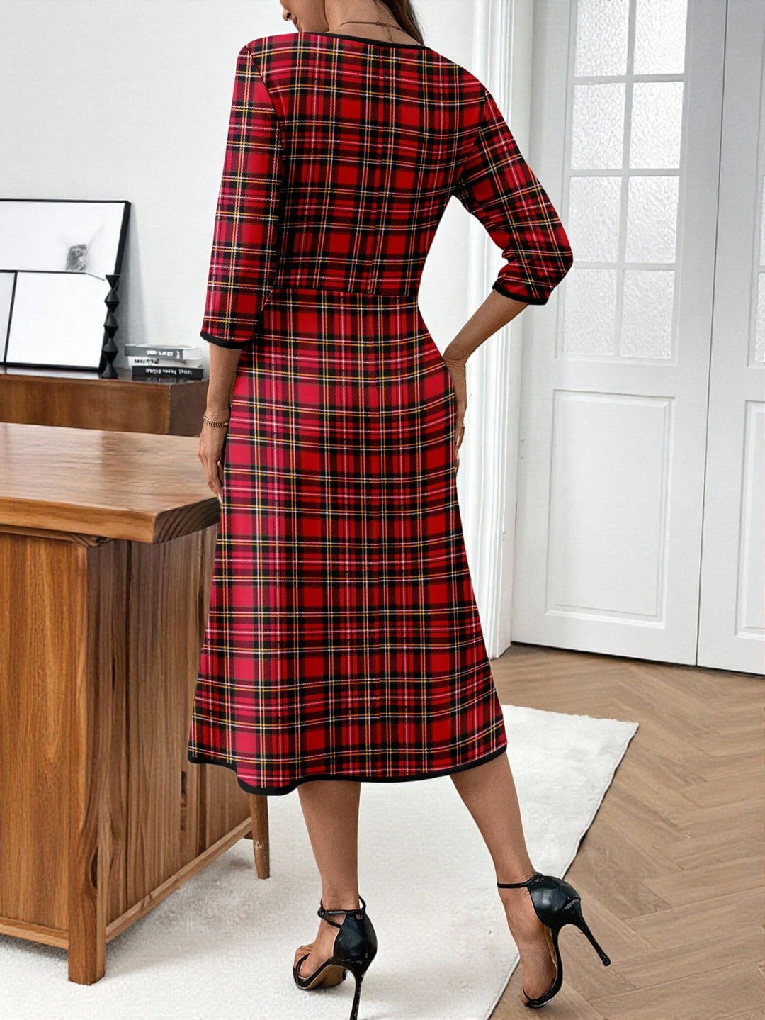 Rochie midi SHEIN, roșu