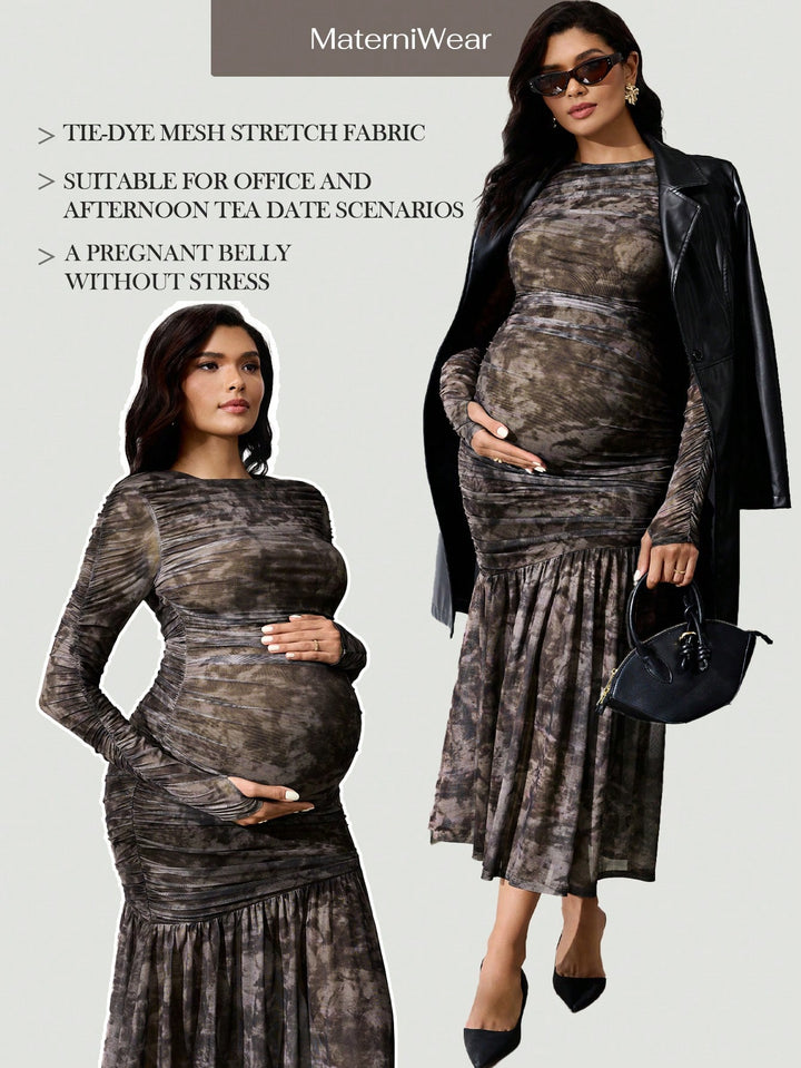 Rochie maxi SHEIN, maro