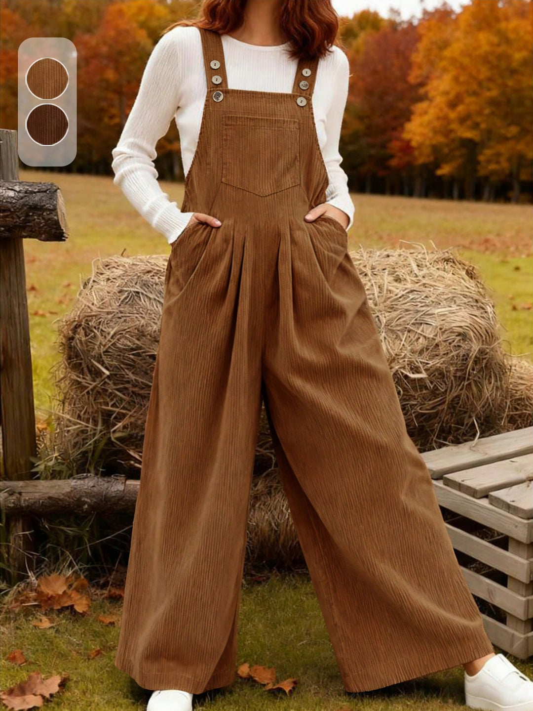 Hosszú overál SHEIN, barna