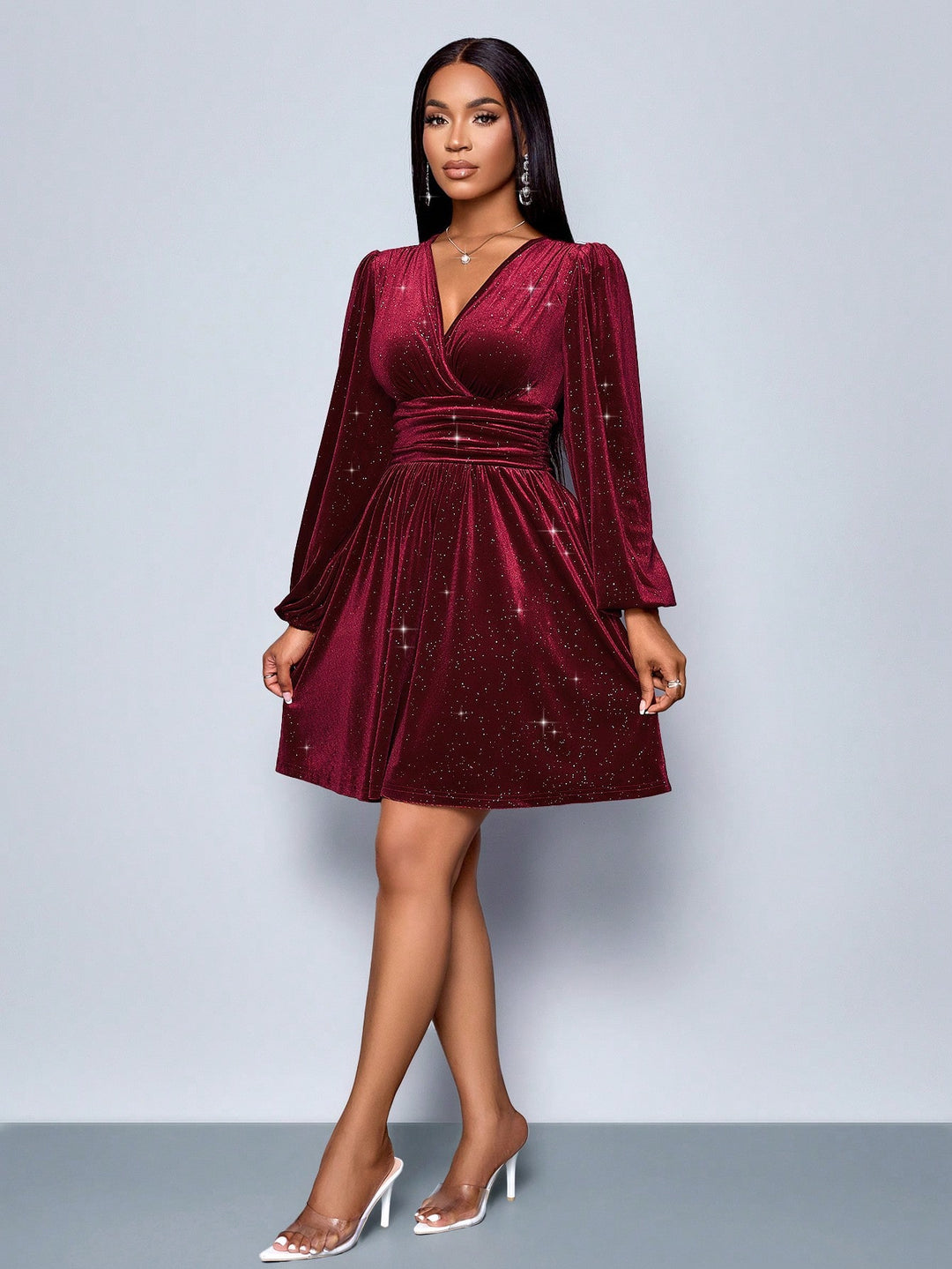 Rochie mini SHEIN, vișiniu