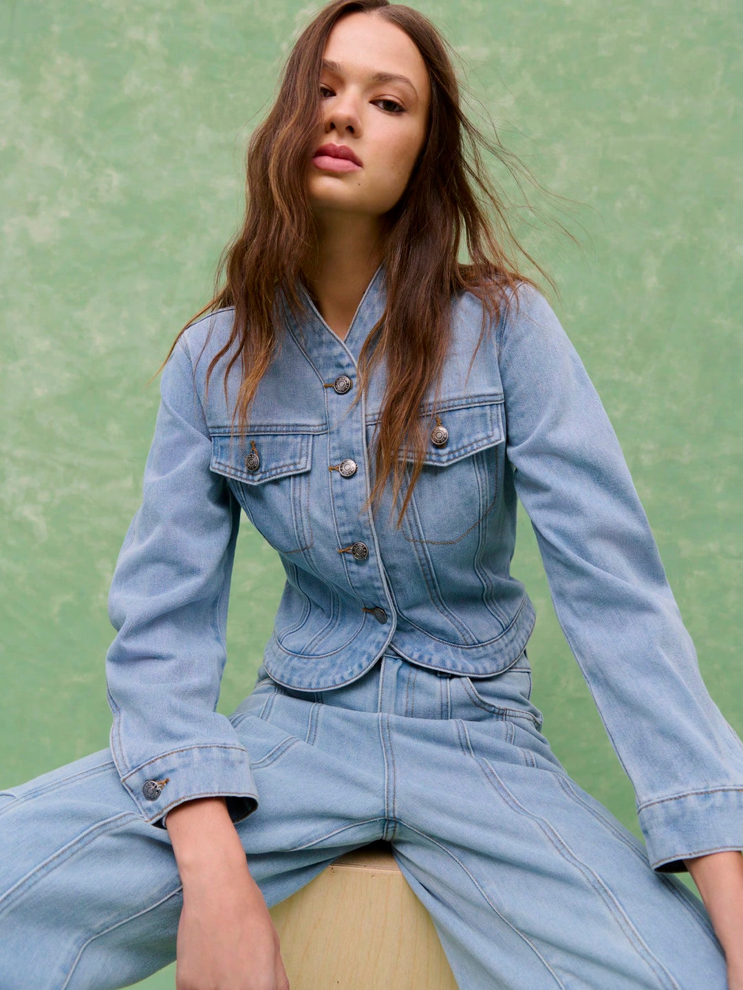 Jachetă denim SHEIN
