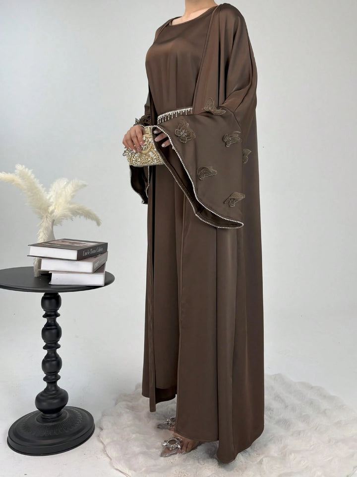 Set rochie si cardigan SHEIN, maro