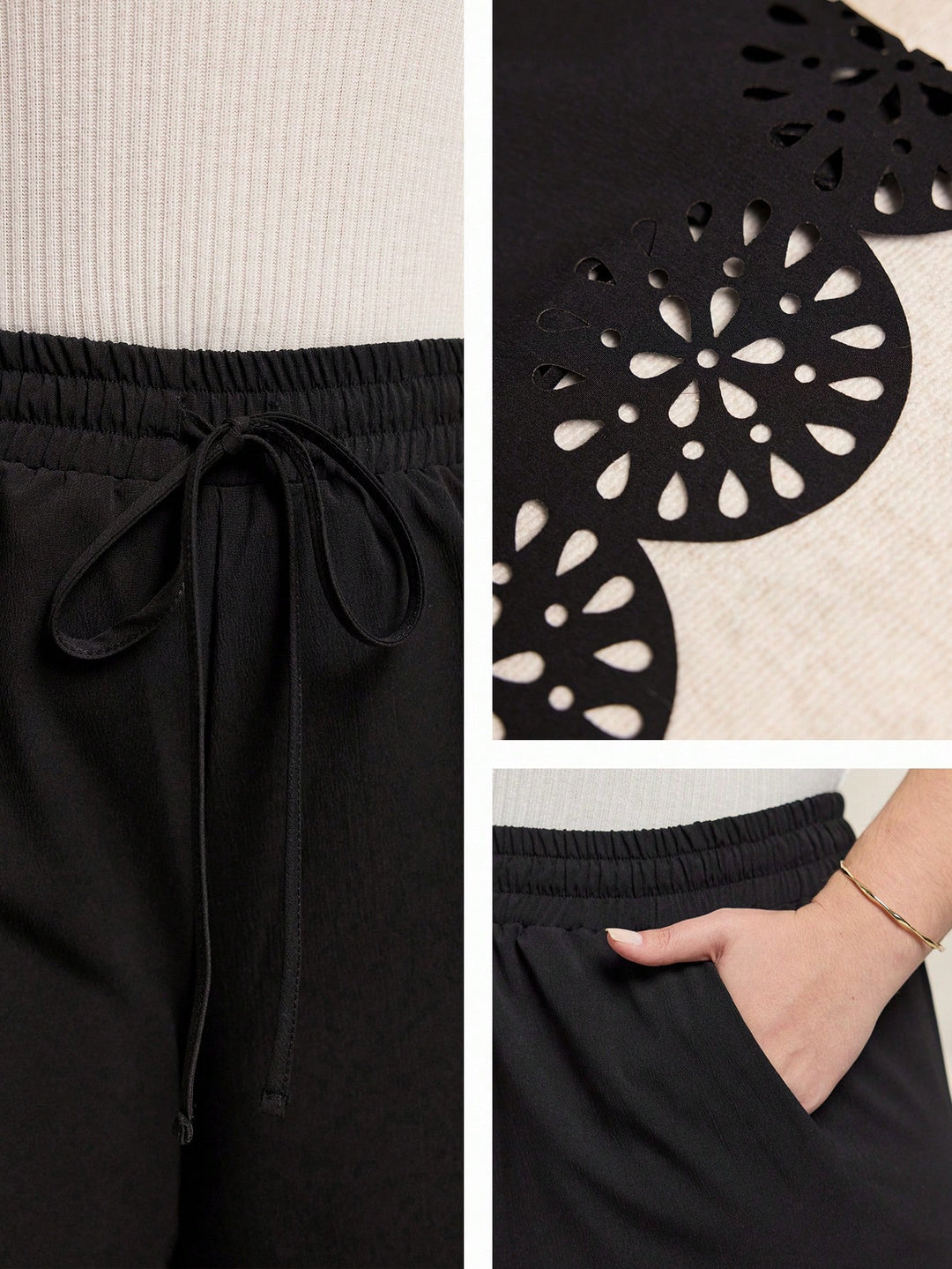 Pantaloni SHEIN, negru