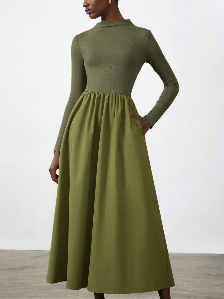 SHEIN midi ruha, zöld