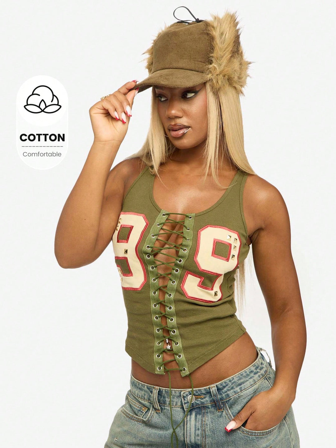 Top SHEIN, verde