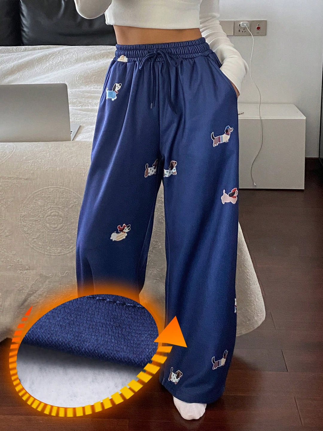 Pantaloni SHEIN, albastru