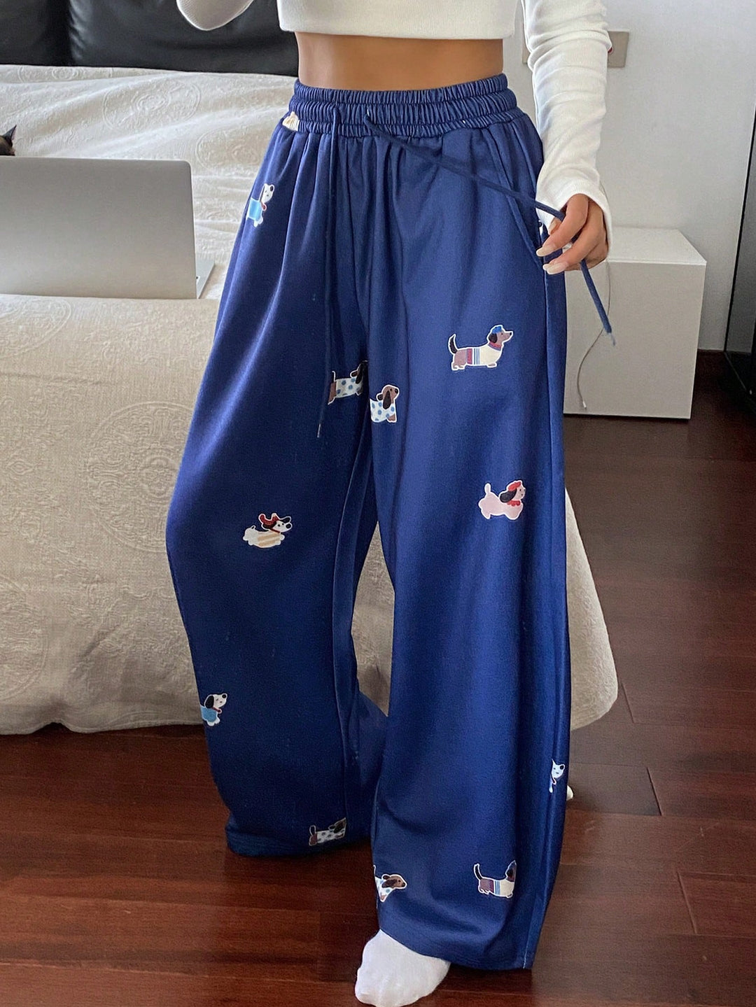 Pantaloni SHEIN, albastru