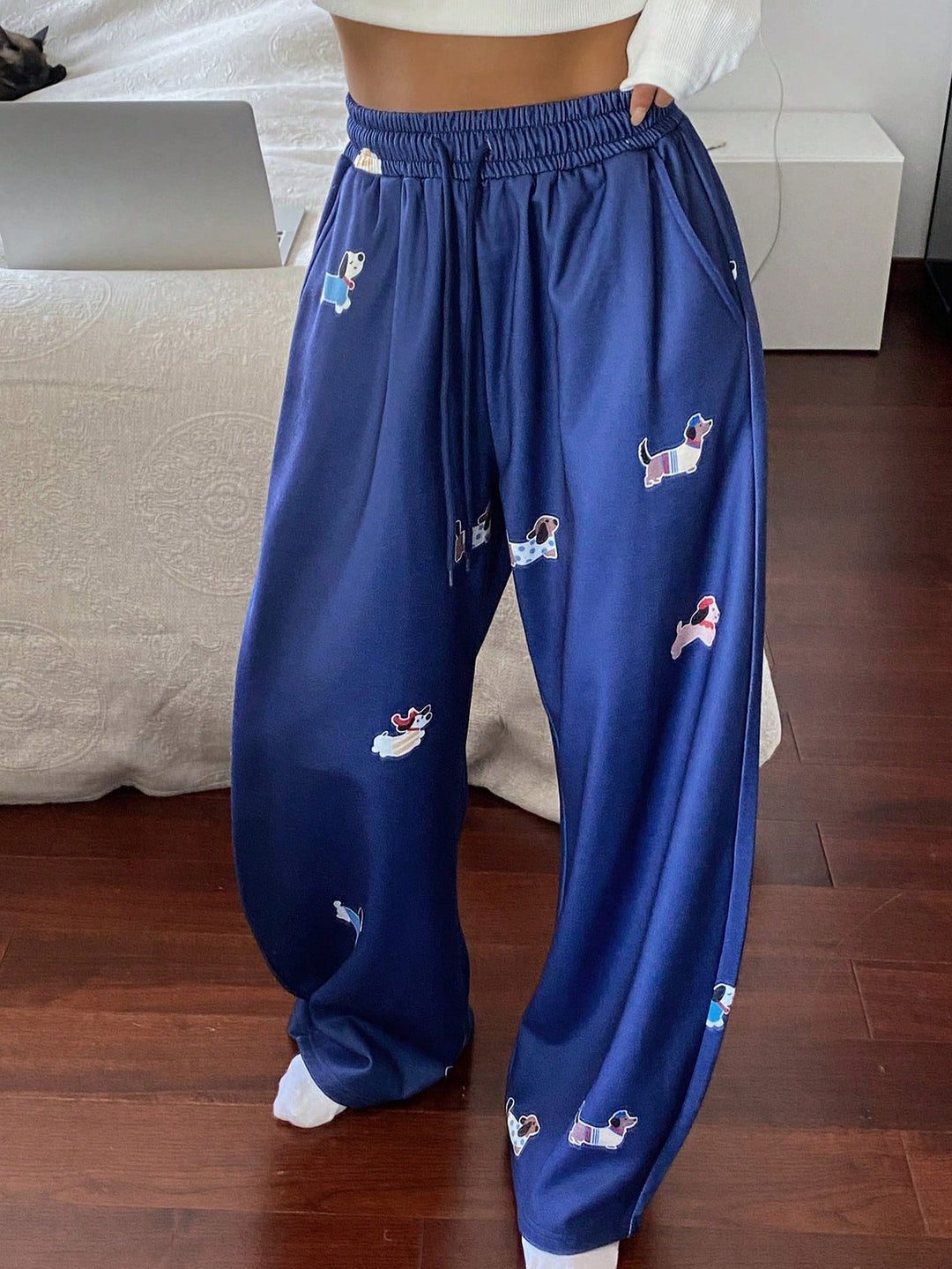 Pantaloni SHEIN, albastru