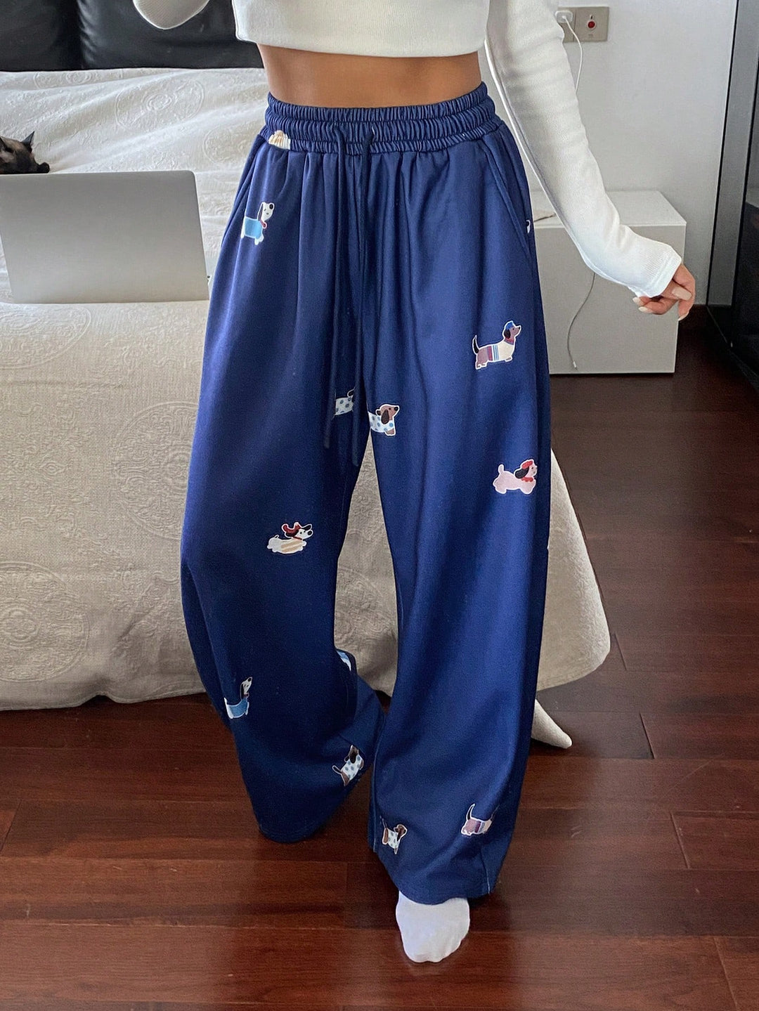 Pantaloni SHEIN, albastru