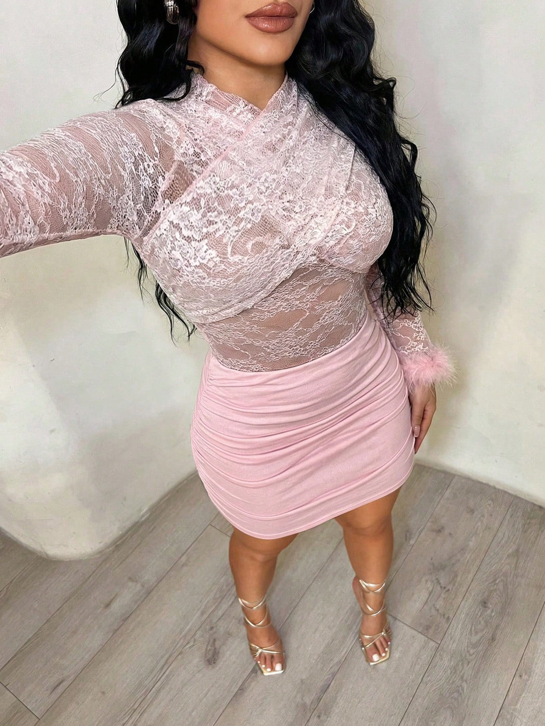 Rochie mini SHEIN, roz