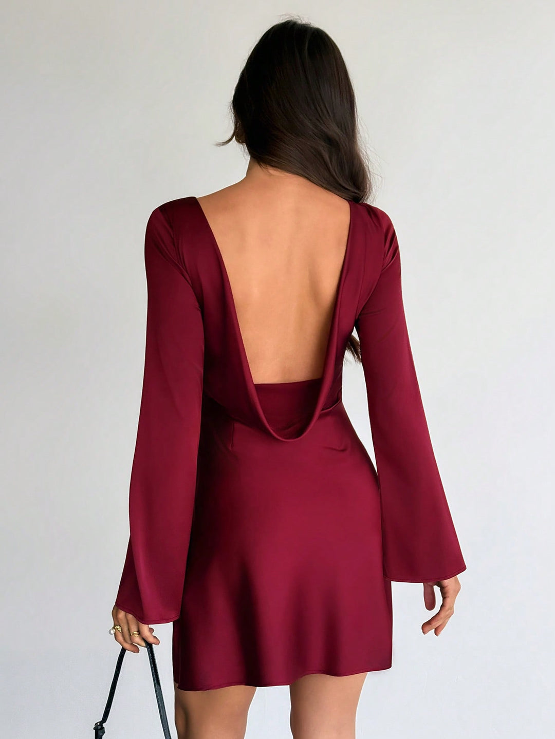 SHEIN mini ruha, bordó