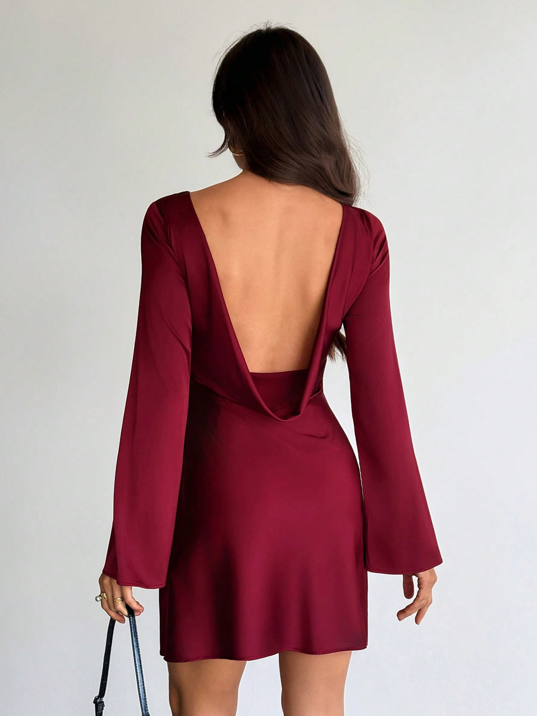 SHEIN mini ruha, bordó