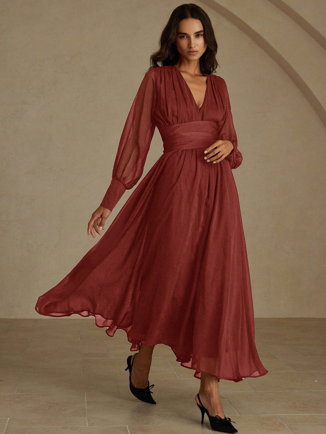 Rochie maxi SHEIN, roz