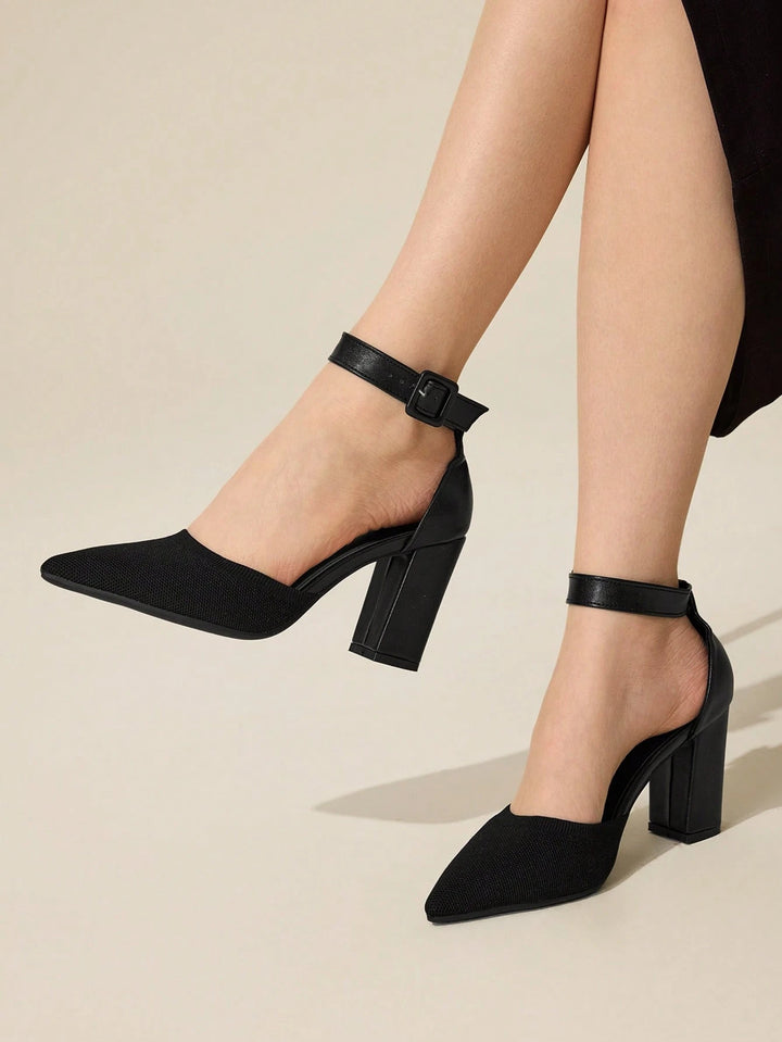 Pantofi cu toc SHEIN, negru