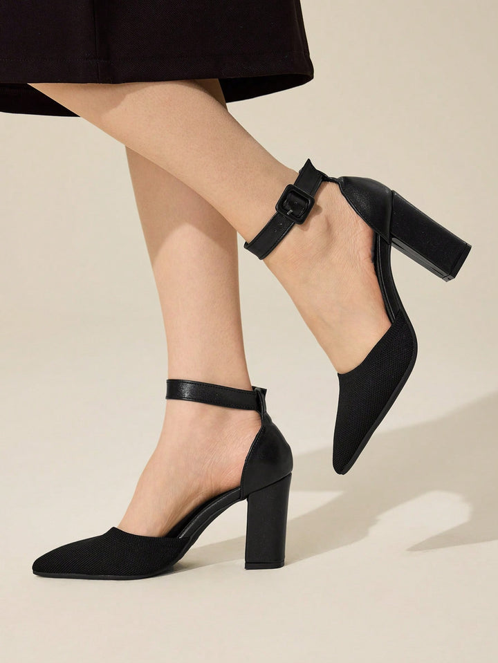 Pantofi cu toc SHEIN, negru