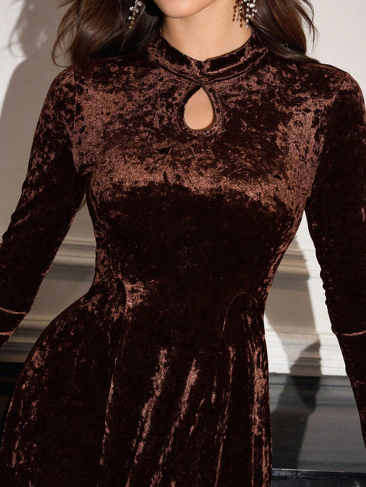 Rochie midi SHEIN, maro