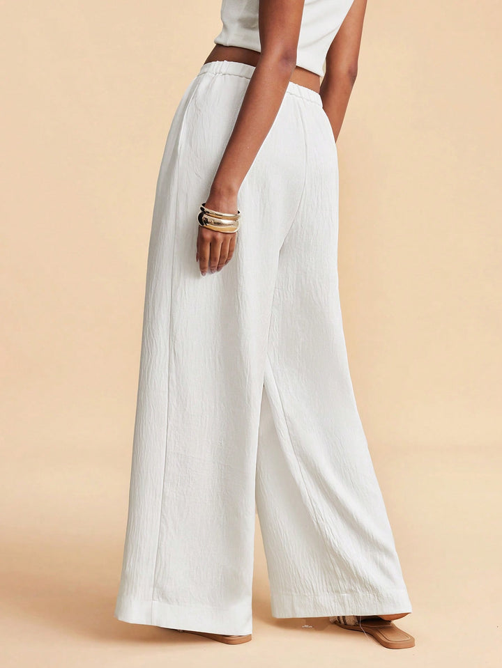 Pantaloni SHEIN, alb