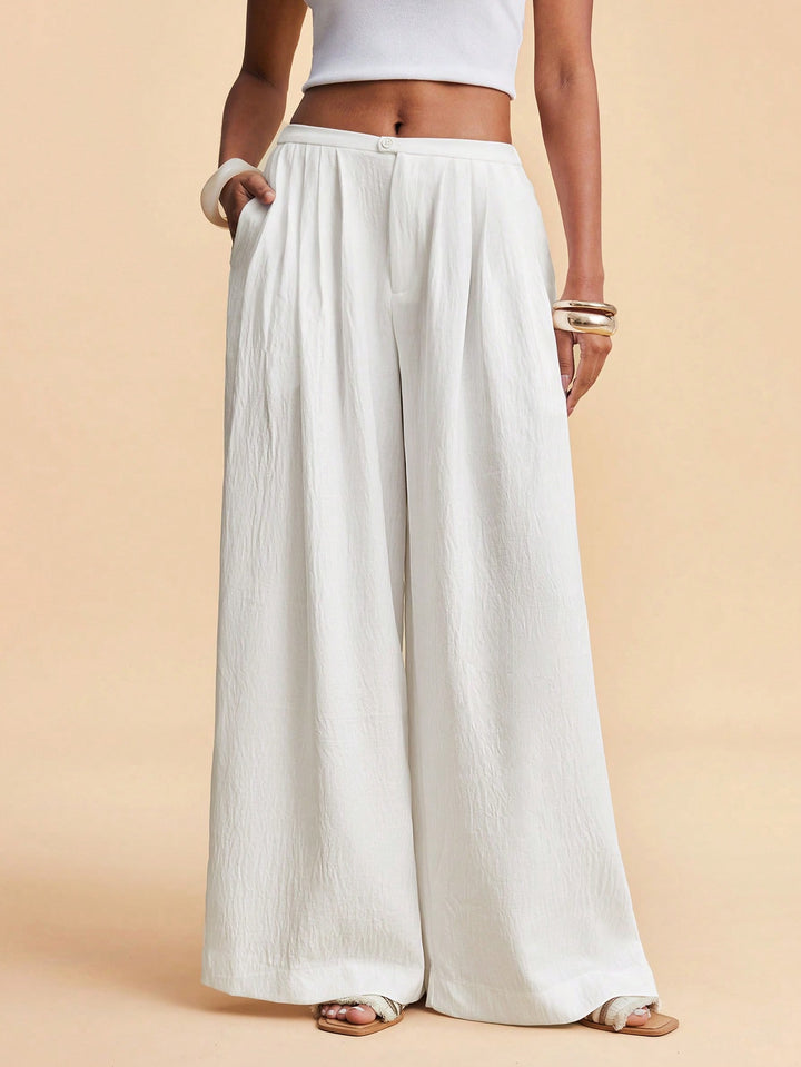 Pantaloni SHEIN, alb