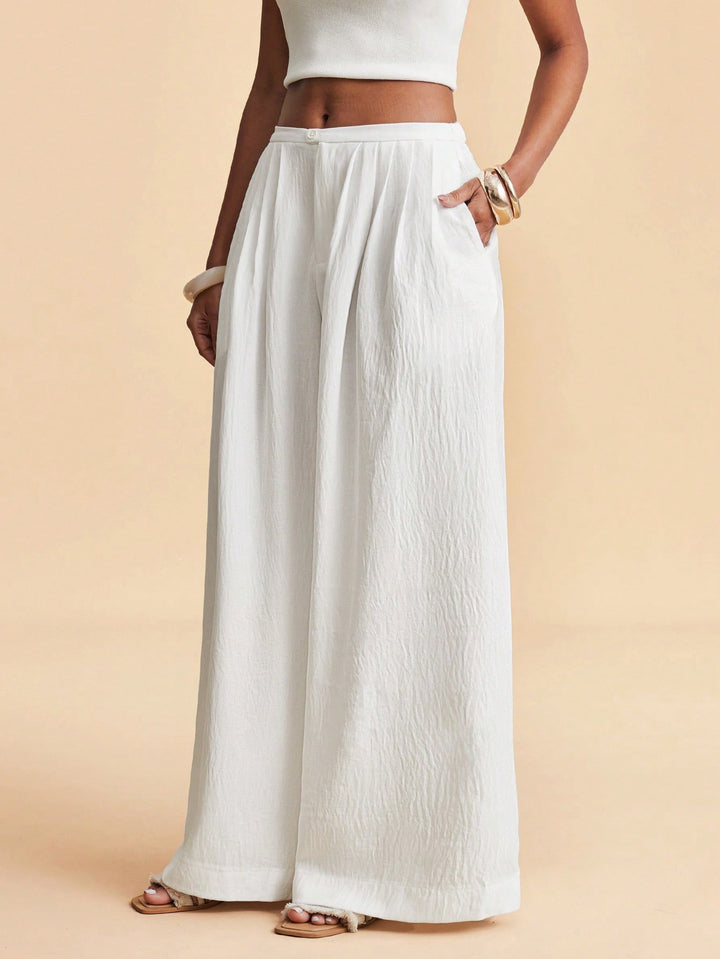 Pantaloni SHEIN, alb