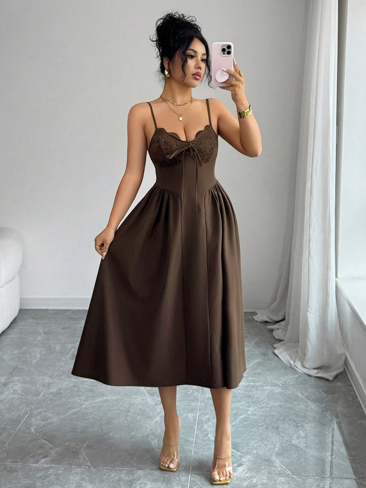 Rochie midi SHEIN, maro