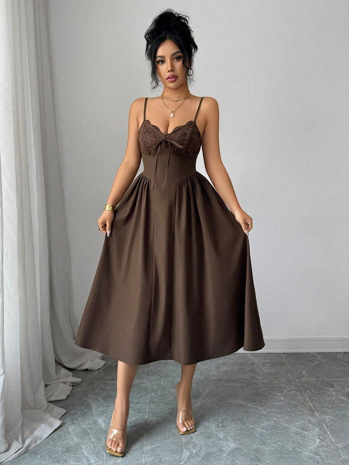 Rochie midi SHEIN, maro