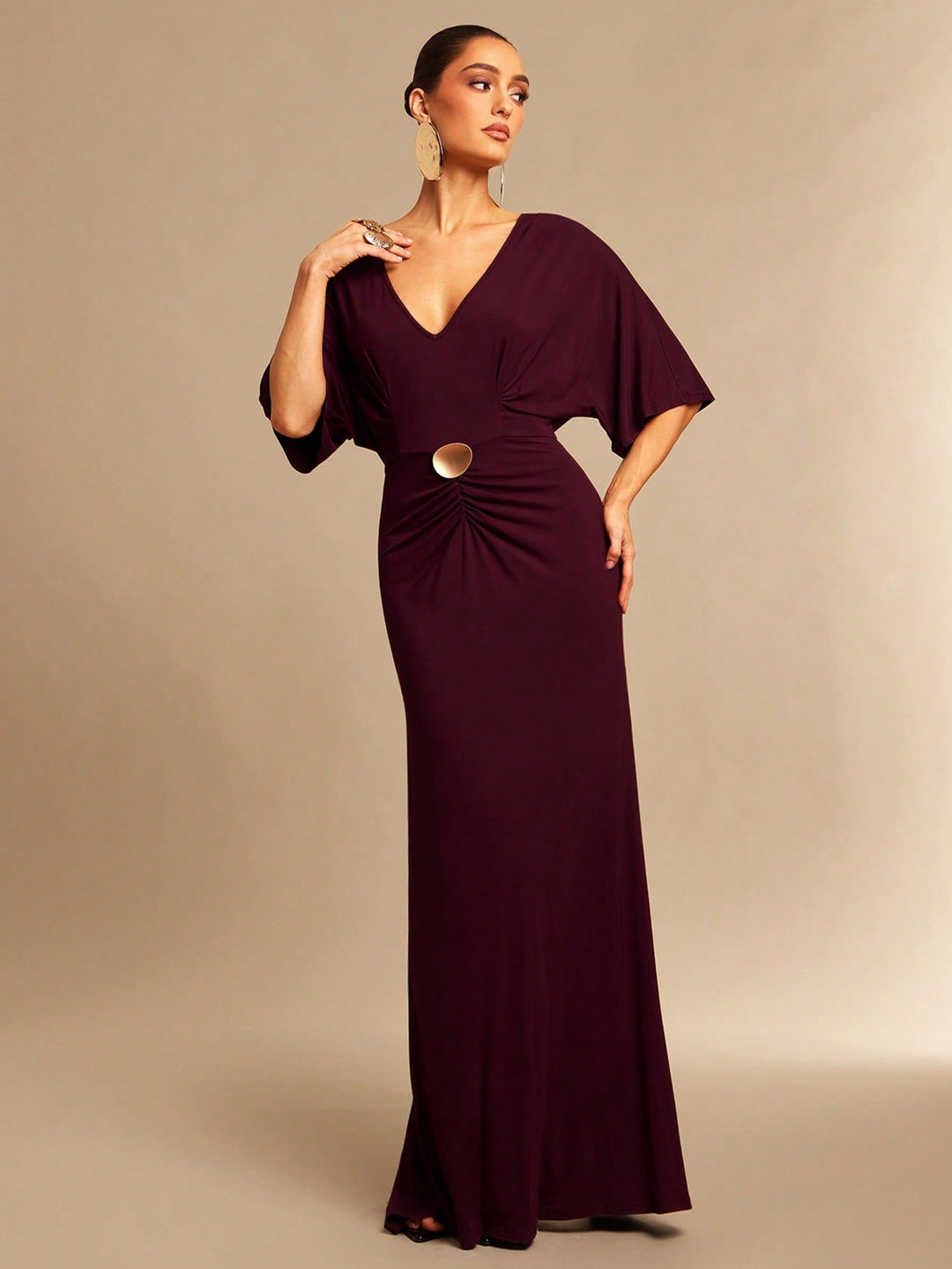 Rochie maxi SHEIN, vișiniu