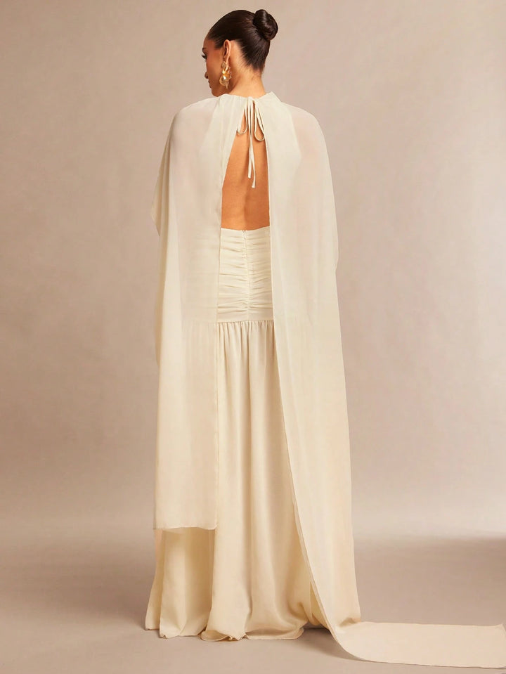 Rochie maxi SHEIN, crem