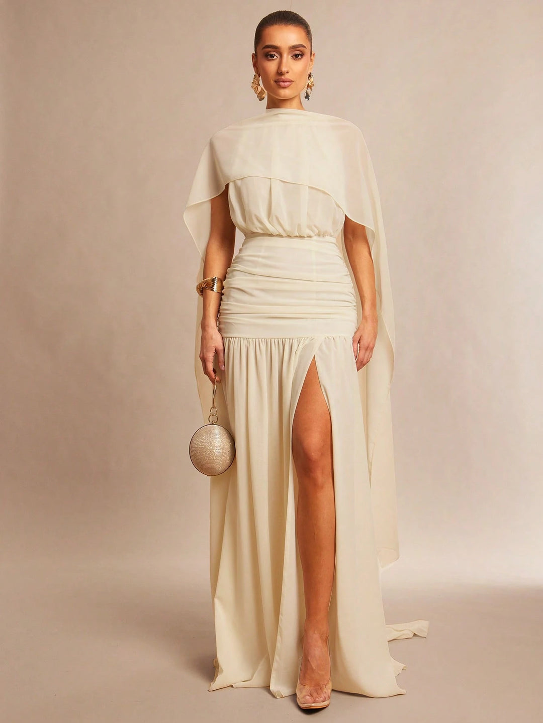 Rochie maxi SHEIN, crem